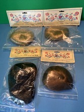 4 IMSCO Doll Wig Size 8/9 sunshine, Honey, Black, Light Brown vtg nos