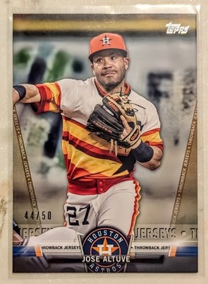 2018 Topps Jose Altuve /50 Salute Throwback Jerseys Gold S-14