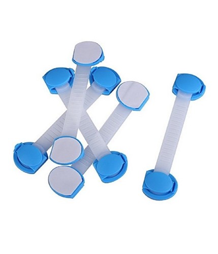 SET 5 FASCETTE CHIUSURE PER MOBILI CASSETTI FRIGO SICUREZZA PROTEZIONE BAMBINI - Foto 1 di 3