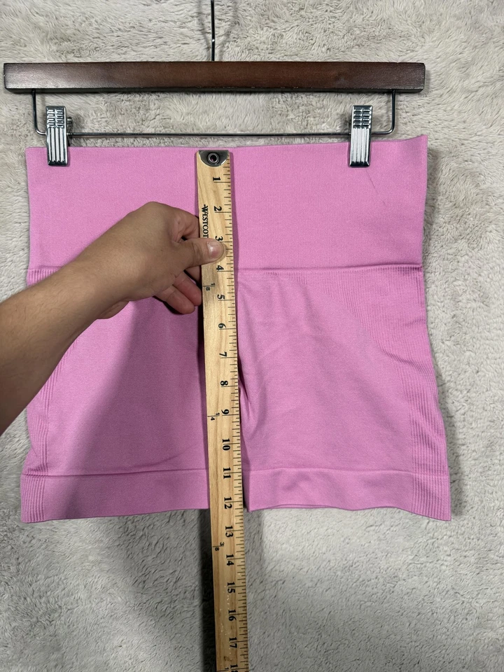 SET ACTIVE Pantalones Cortos Mujer Medio Rosa Sin Costuras Cintura Alta Motociclista Compresión Foto 3 de 4