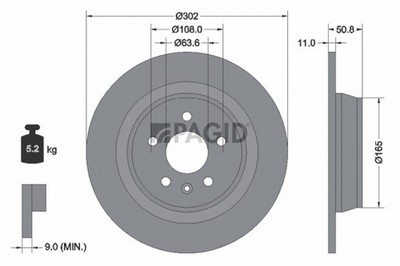 2x Bremsscheibe PAGID 54593NC für FORD MONDEO 4 BA7 Turnier MAX WA6 GALAXY 2 VAN