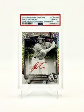 SHOTARO MORII 2025 BOWMAN CHROME AUTO BLACK WHITE SHIMMER PSA 10 NUKE