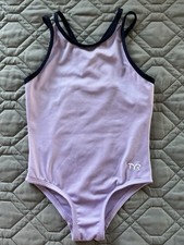 TYR Girls DANCE-GYMNASTICS LEOTARD Size S6/6x Laight Purple Color