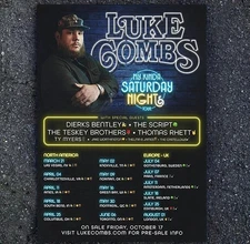 HOT! Luke Combs My Kinda Saturday Night Tour 2026 Poster