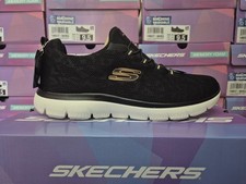 Skechers Summits Leopard Spot, Scarpe Da Ginnastica Donna, Black Mesh Rose Gold Trim, 41 Eu - 16