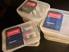 Lot of 13 Micro SD Adapter SD HC SDHC Memory Card Adapter Readers w cases