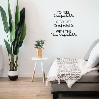to Feel Comfortable is to Get Comfortable with The Uncomfortable - Black 17'' x 1
