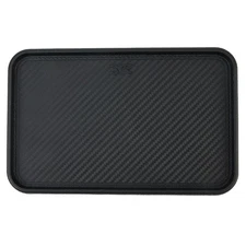 1*Black Car Front Dashboard Silicone Non-Slip Storage Catcher Pad Mat Convenient