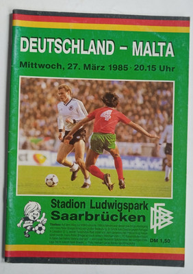 Orig. PRG  WM Qualifikation  27.03.1985  DEUTSCHLAND - MALTA  !!  SELTEN