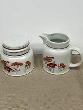 Royal Doulton Jar Canister Fieldflower Lambeth Stoneware Sugar & Creamer
