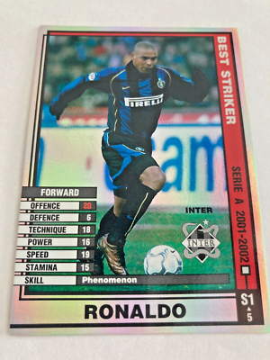wccf 2001-2002 サッカー　カード Panini WCCF Serie A 2001-02 Ronaldo Inter Milan Refractor #S1/5 | eBay