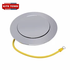 Universal 9-Hole Billet Aluminum Steering Wheel Horn Button Big Plain Polished