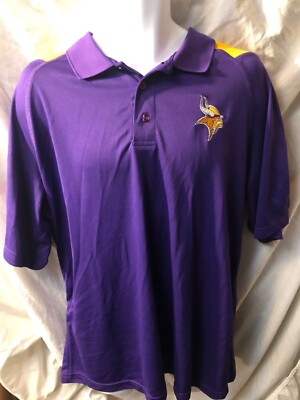 NWOT NFL Team Apparel Minnesota Vikings Polo Golf Shirt Football Mens XL