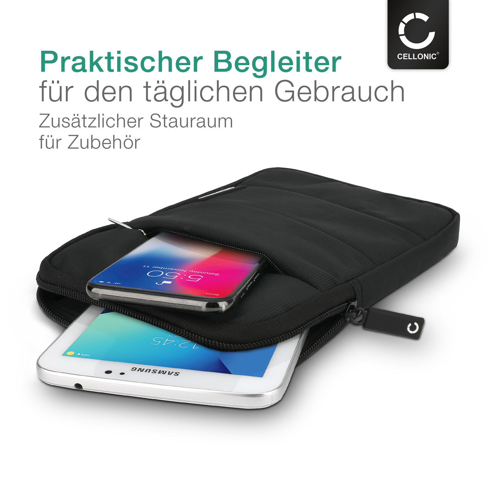 Tasche für Teclast M89 Xiaomi Mi Pad 3 schwarz Schutz Hülle Tasche