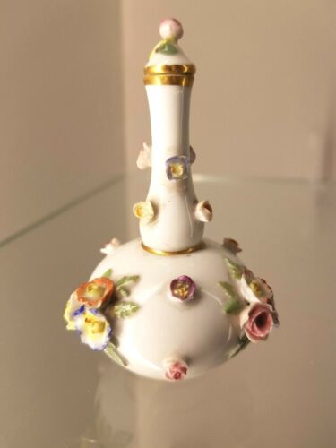 Meissen Flacone Flacone Fioriera Plastica Bordo Oro, 1. Scelta RARO tempo pomello - Foto 3 di 9