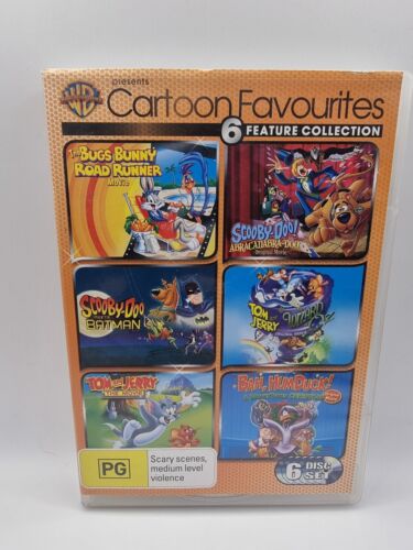 Bugs Bunny/Scooby-Doo!/Tom & Jerry: Cartoon Favourites DVD 6 movie set Region 4 - Picture 1 of 6