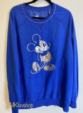 Disneyland Disney Mickey Long Sleeve Sweater Sweatshirt Blue XL Brand New