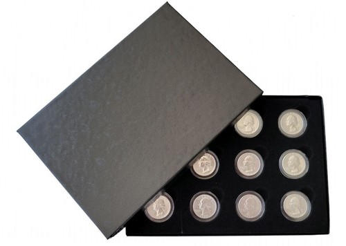 Washington Silver Quarters Graded Fine Dated 1964 From Estate Collection - Picture 3 of 5