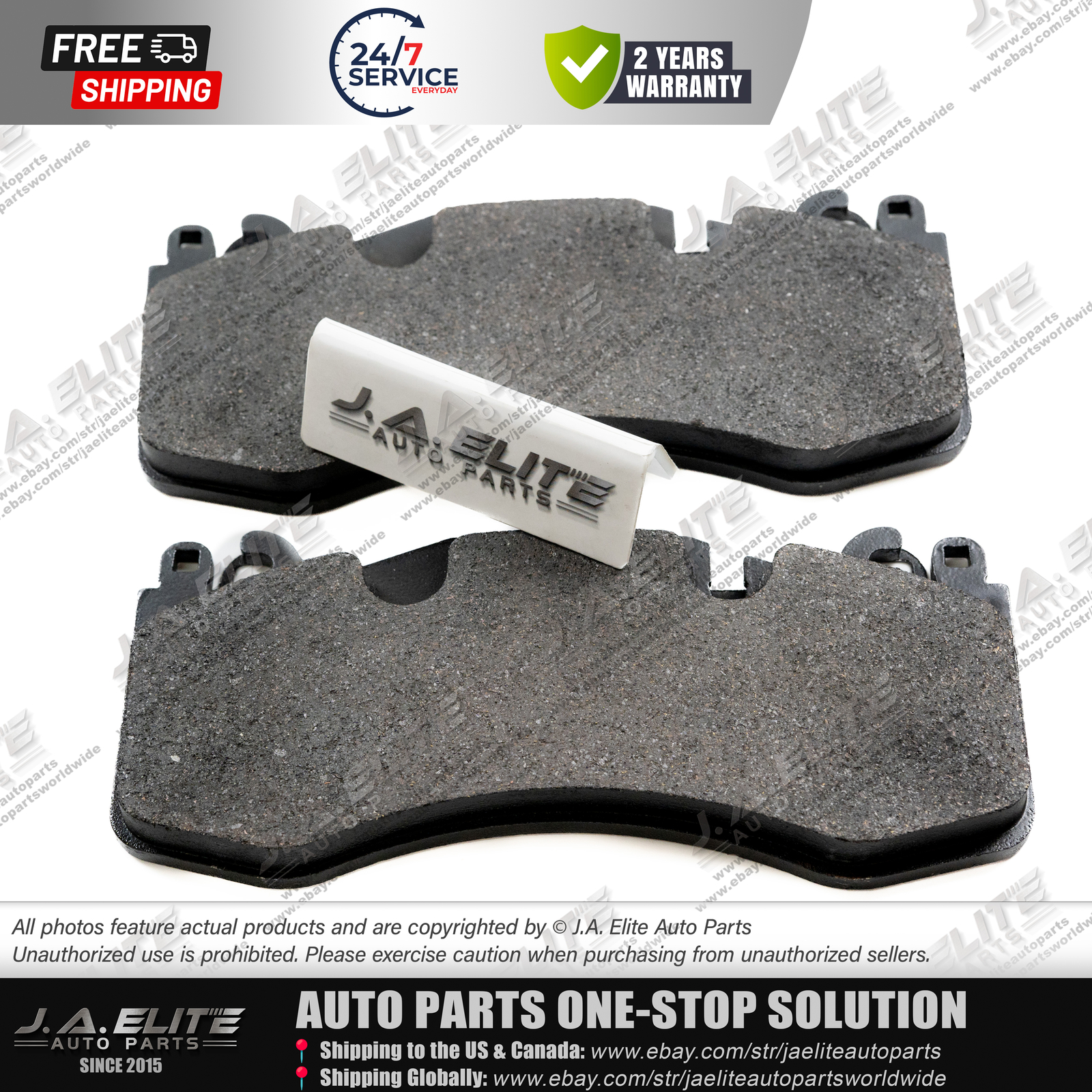 2pcs Genuine Front & Rear Brake Pad Kit fit Aston Martin Rapide, + FREE SENSOR