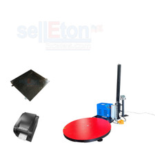 SellEton Pallet Wrapping Machine Scale 3500 lb With Printer and Ramps