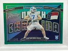 2022 Panini Prestige Seasons Greetings RC #5 Sam Howell Green Xtra Points PSA 8