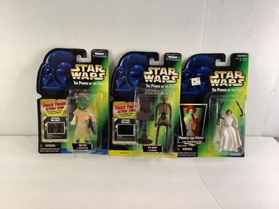 Star Wars Power of the Force  Action Figures Lot Qty 3 Leia Ishi Tib EV-9D9