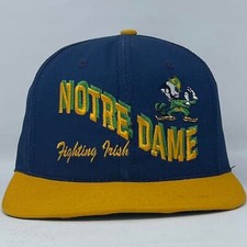 Vintage notre dame snap back hat fighting Irish 90s vtg