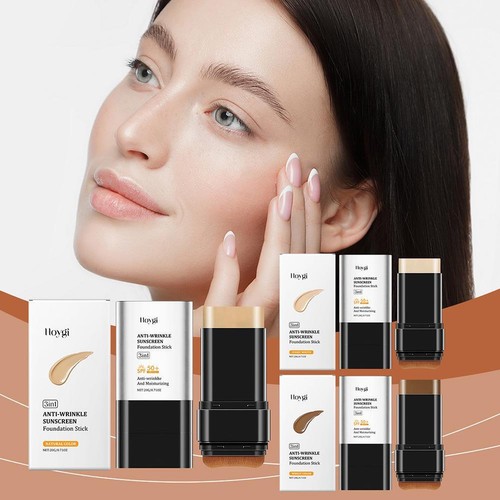 3 In 1 Anti-Wrinkle Foundation Stick SPF 50+, Hydrating Eraser Foundation Stick - Picture 15 of 24