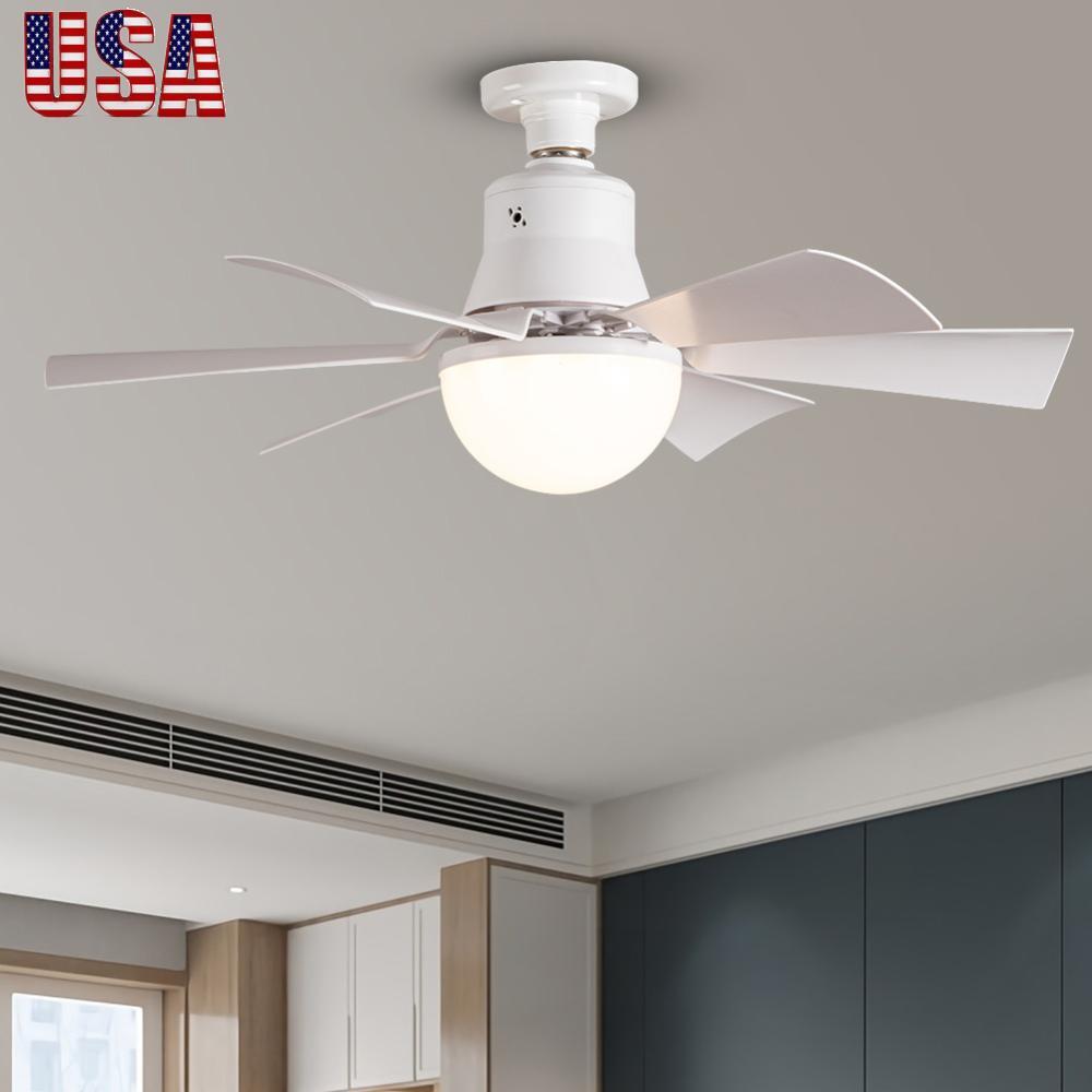 Remote Control Ceiling Fan with Light for Living Room Bedroom-image