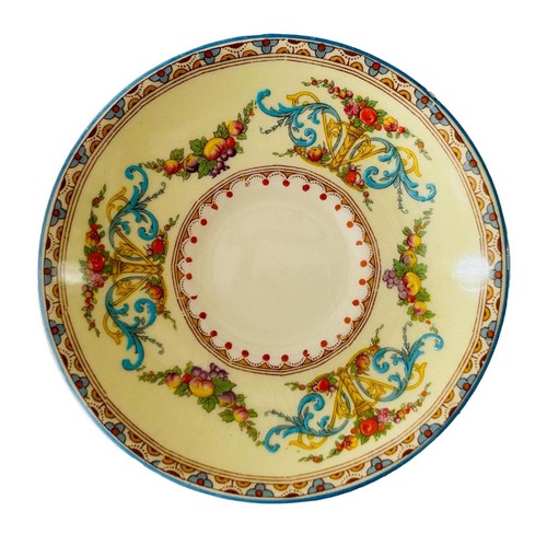 Royal Oak Myott Staffordshire 1930s Floral Trophy Porcelain Demitasse Cup/Saucer - Picture 7 of 8