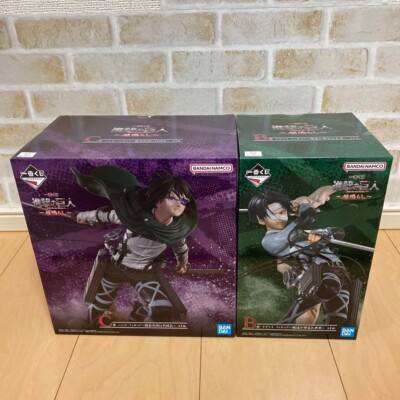 Ichiban Kuji Attack on Titan The Rumbling B C Levi Hanji Figure Set Japan