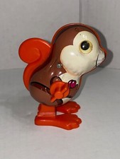 Vintage YONE Wind-Up Tin Toy Hopping SQUIRREL Yonezawa LITHO *See VIDEO*
