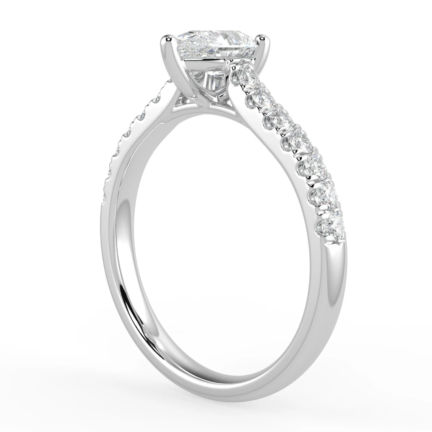 Certified VS1 3.00Ct Pear Diamond Engagement Ring 14k Gold Lab Grown image-2