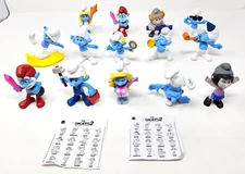 Smurfs 2 McDonalds Happy Meal Lot of 13 Figures - 2013!