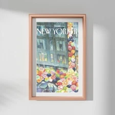 Poster Canvas NewYorker April 23 2007 Issue Cover CarterGoodrich Umbrellas NY017