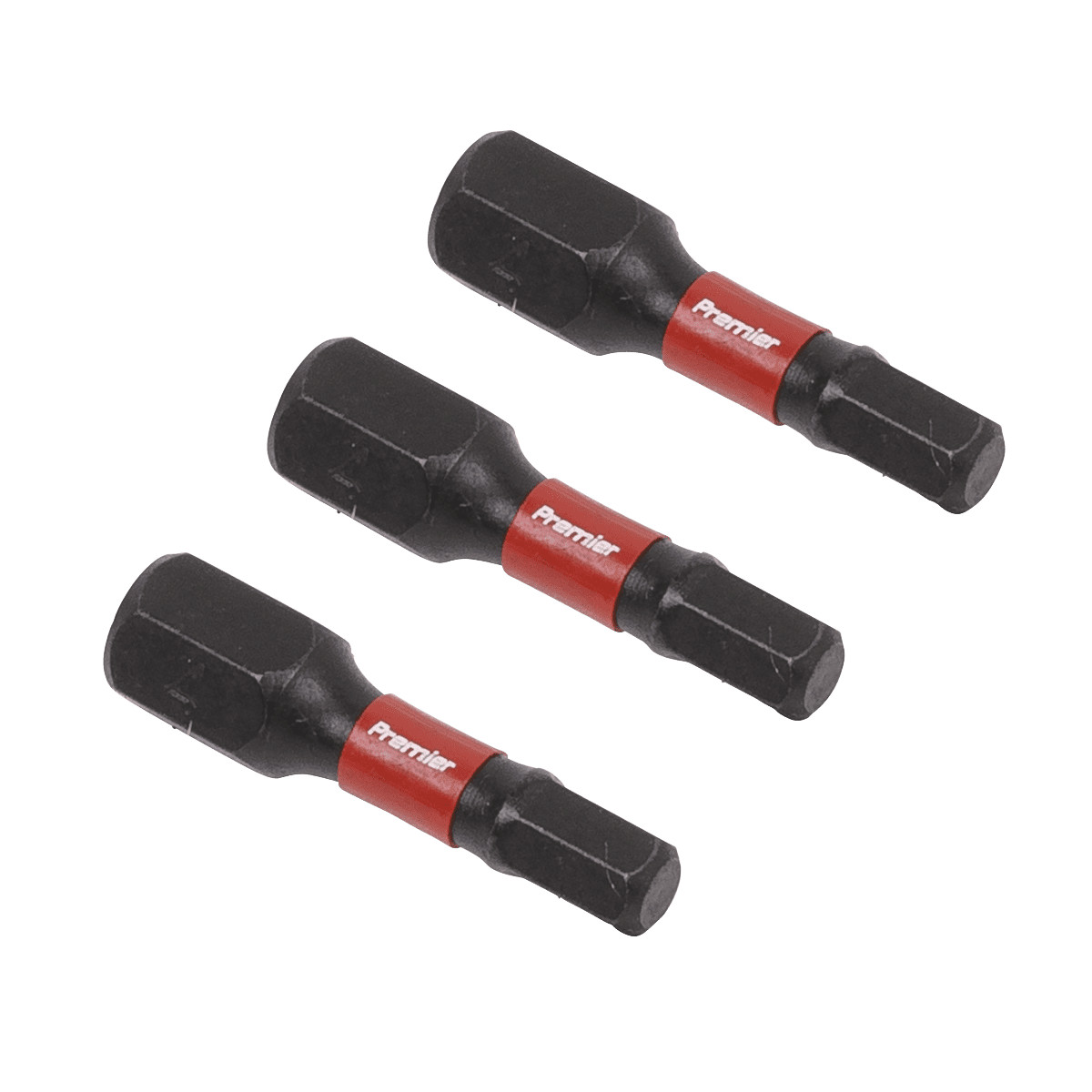 Sealey AK8212 Premier Hex Impact Power Tool Bits 4 x 25mm 3pc