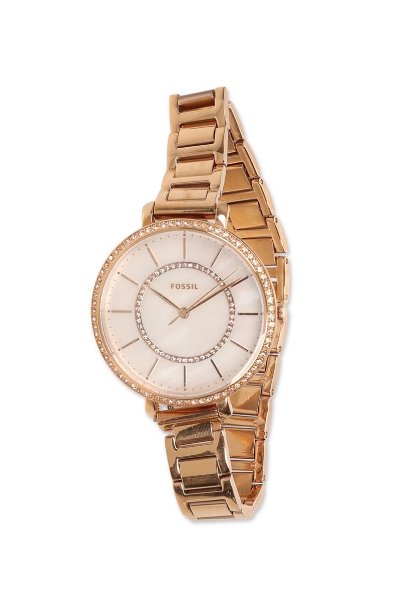 Fossil 302502 Jocelyn Hand Watch w/Rose Gold Strap Mother of