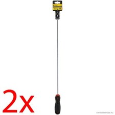 2 X LONG REACH 450MM PZ2 POZI SCREWDRIVER MAGNETIC HANDLE HAND TOOL DIY WORKSHOP