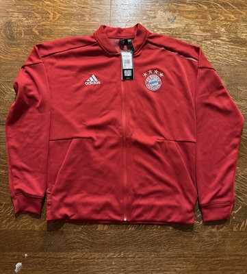 Adidas FC Bayern Munchen Munich Full Zip Up Jacket Red Men s M Futbol Soccer NWT