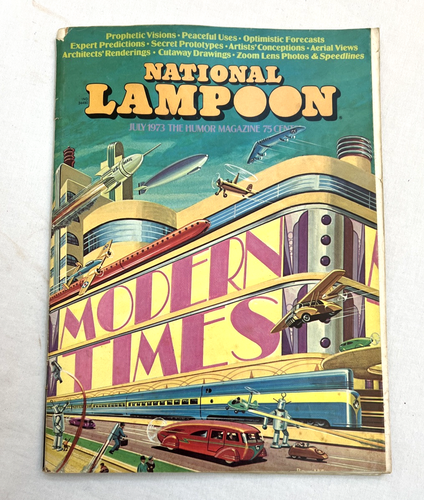 National Lampoon Magazine Modern Times July 1973 Prophetic Visions Issue V1#40 - 第 1/10 張圖片