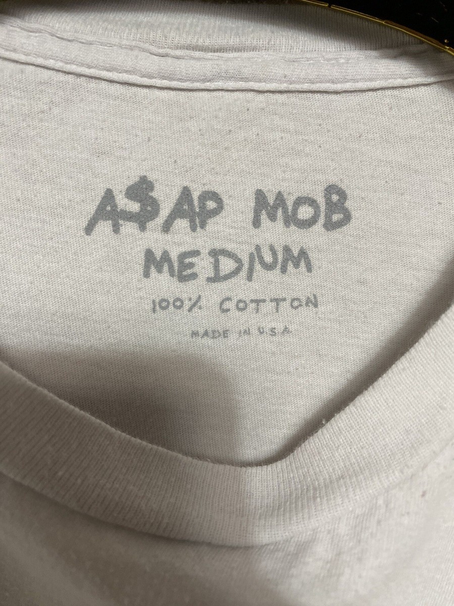 ✈ A$AP MOB TOO COZY TOUR (2017) Tシャツ ASAP Mob 2017 Too Cozy Tour Rocky T Shirt Short Sleeve White