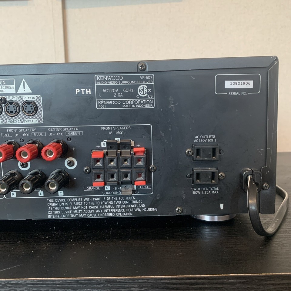 Kenwood VR 507 5.1 Channel Audio Video Sound Receiver 6 Ch Input eBay