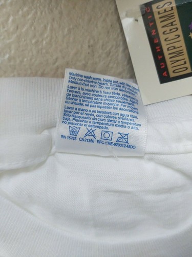 Hanes Beefy T-shirt Large Vtg Atlanta Olympics Coke Single Stitch NOS Made USA - Picture 8 of 12