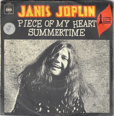 Janis Joplin Piece Of My Heart Summertime 1968 Original French SP 45T