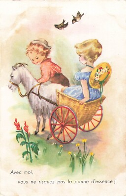ILLUSTRATED CP NO GAS FAILURE - GIRL TROLLEY HITCH GOAT - 8932