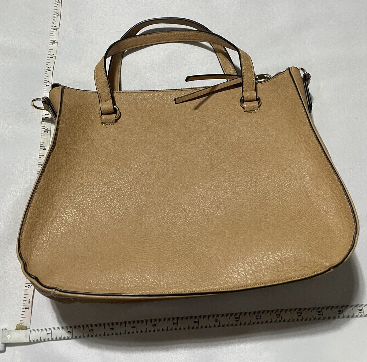 ✨ SOLE SOCIETY Tan Brown Dayla Satchel Purse Braided Shoulder Bag Crossbody