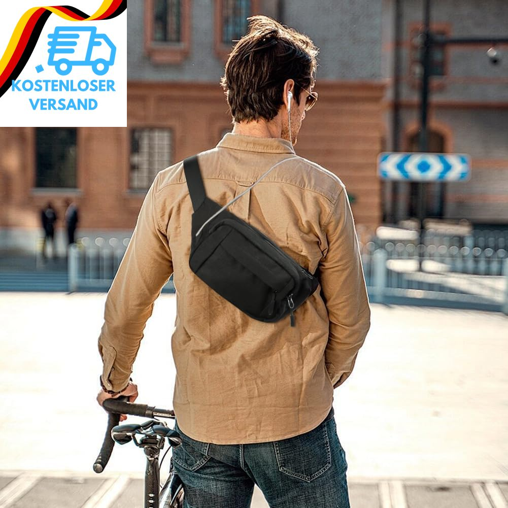 Flintronic Bauchtasche Damen Herren - Wasserdicht Verstellbar Grün