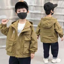 Boys New Jacket Kids Autumn Hooded Coats Children's Casual Windbreaker Tops Kids