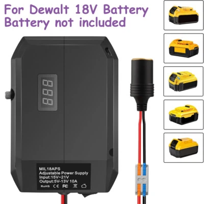 DC 18V to 12V Step Down Converter Adapter for Dewalt 18V Battery Buck Adapter