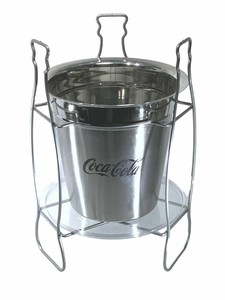 stainless steel ice bucket with stand